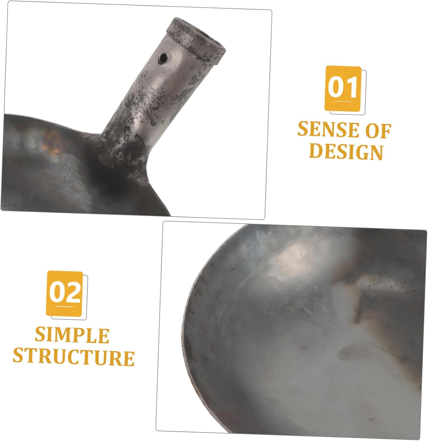 Heavy-Duty Metal Dung Scoop Reusable Muck Shovel 8.66 Inch Large Capacity Manure Scoop for Sewage Well Cleaning and Drain Maintenance