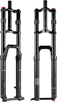 Bike Double Shoulder Snow Front Fork 27.5inch / 29 inch MTB Double Crown Shock Absorber Fork 150mm Travel Disc Brake A 74mm Air Suspension Bike Fork E-Bike Fork