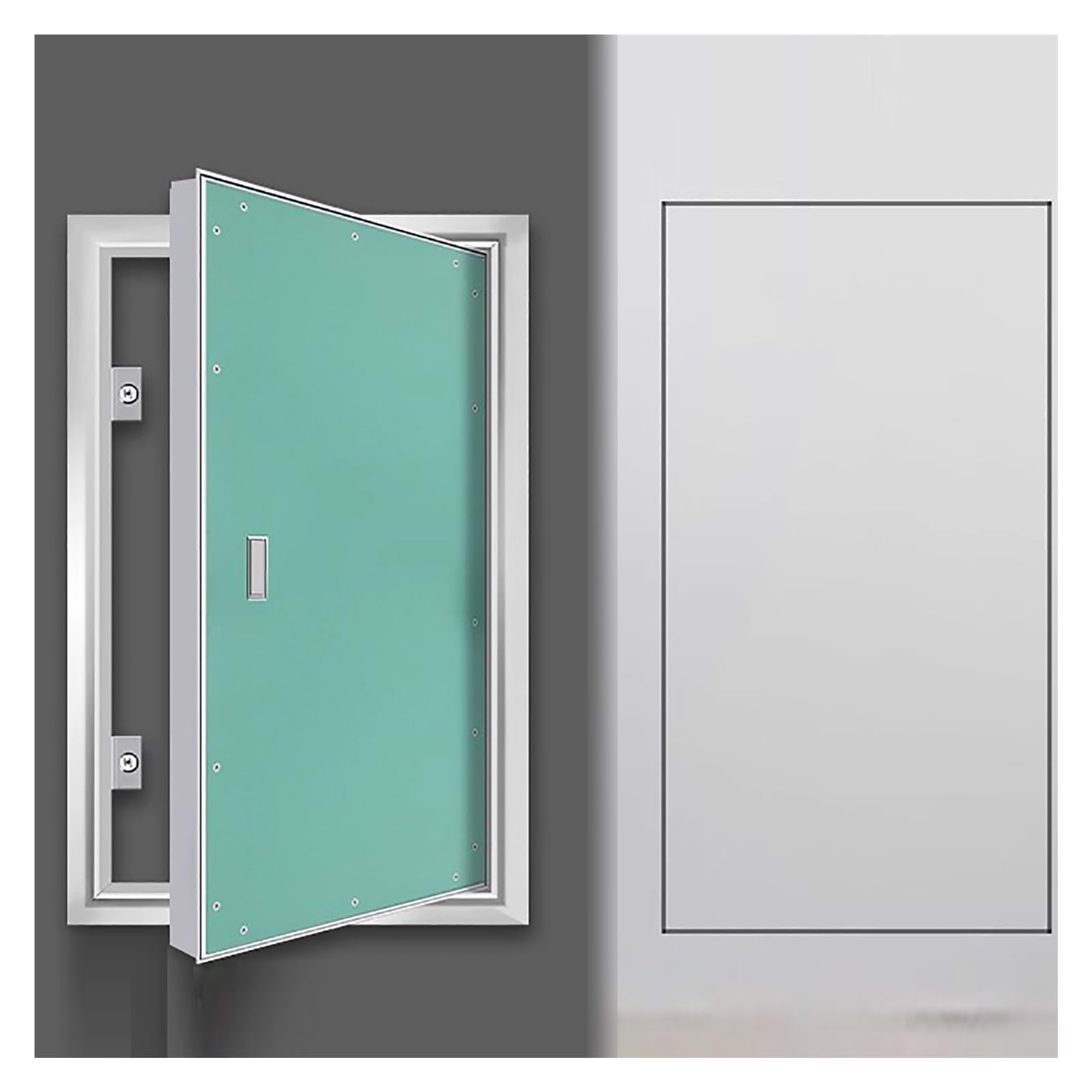 r Drzwi wejściowe 35 x 50 cm, do malowania, ukryta, sanitarna klapa inspekcyjna, łatwa konserwacja, panel dostępu do instalacji wodno-kanalizacyjnych, elegancka konstrukcja do ulepszenia domu