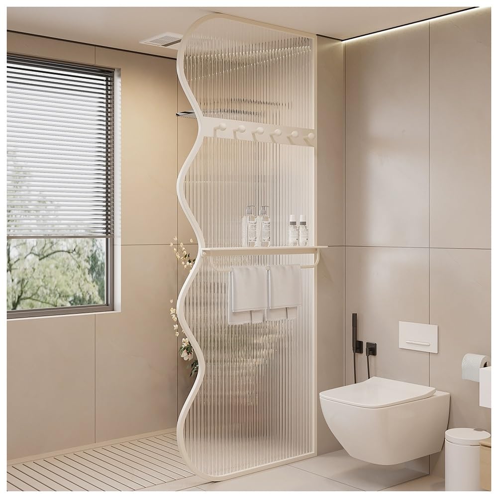 Paravent de salle de bain en verre 60x130cm pour cloisonner la douche