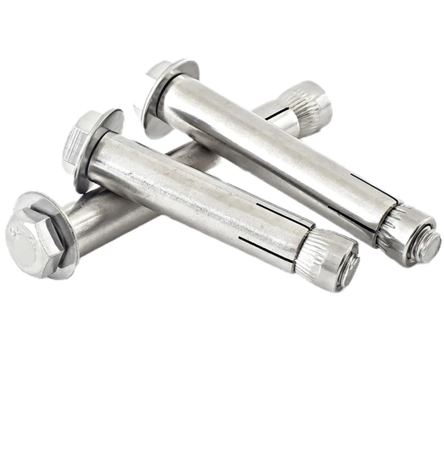 Tacos de expansión Pernos de expansión hexagonales externos M6, M8, M10 y M12, juego anclajes manguito acero inoxidable 304, tornillo hexagonal externo, 1/2/3 piezas(M12x150mm-1pcs)