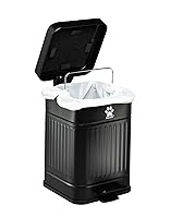 Vista 9 de Cubo de Basura para Excremento de Perro para Exteriores - Cubo de Basura para Desechos de Perro al Aire Libre con Tapa - Contenedor de Estación