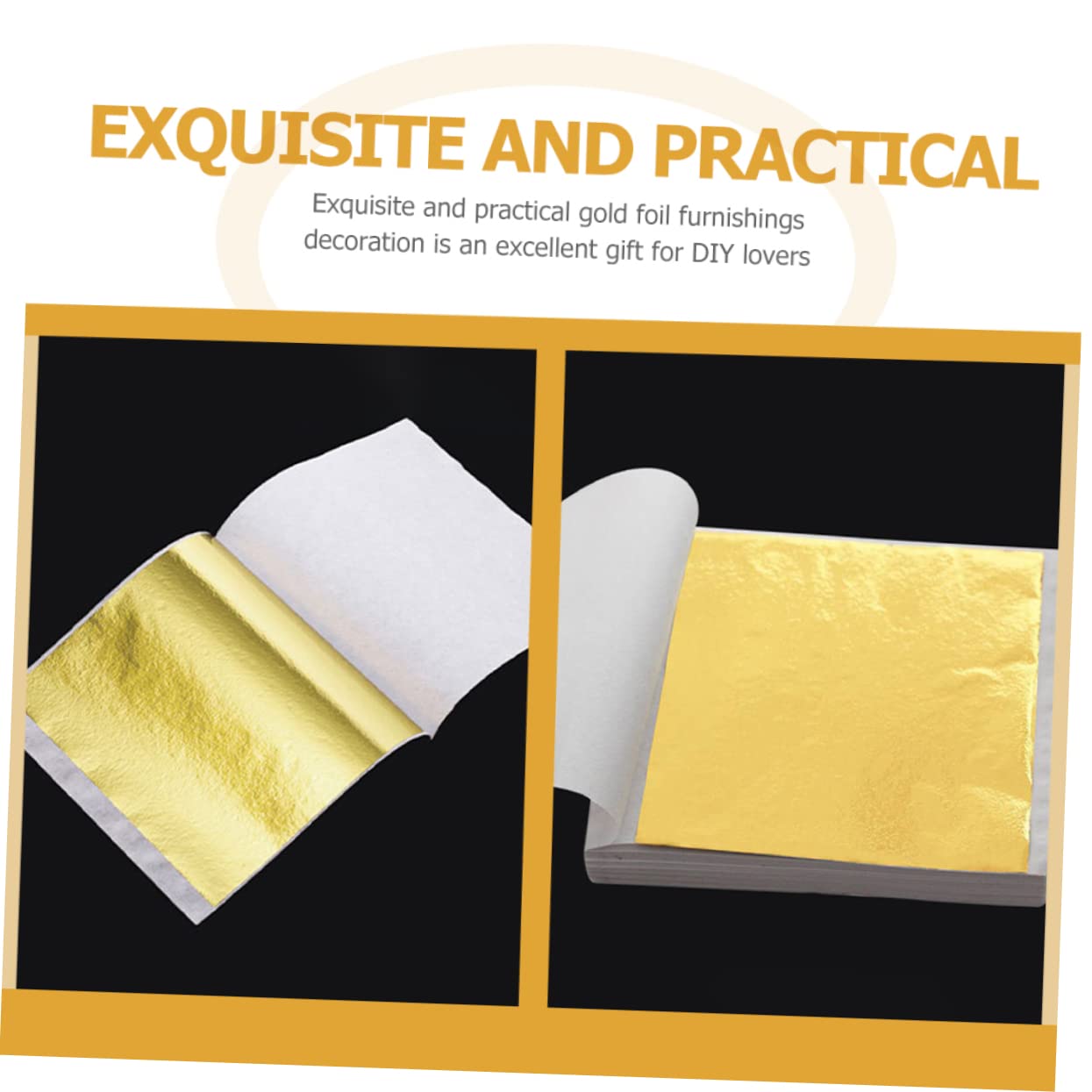 DOITOOL 900 Blatt Teiliges Imitations Goldfolie Blattgold in Gold Roségold und Silber Glänzende Bastelfolie für DIY Handwerk Malerei Vergoldung und Dekoration Leicht Anzuwenden Sicher und