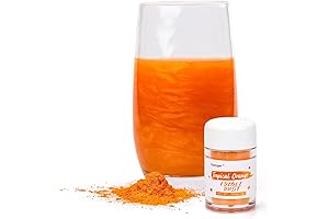 Sujoygar Orange Luster Dust: Edible Glitter for Shimmering Cocktails and Cake Decorating