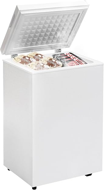 Erivess 3.0 Cu Ft Compact Chest Freezer, Mini Deep Freezer 7 Temp Settings