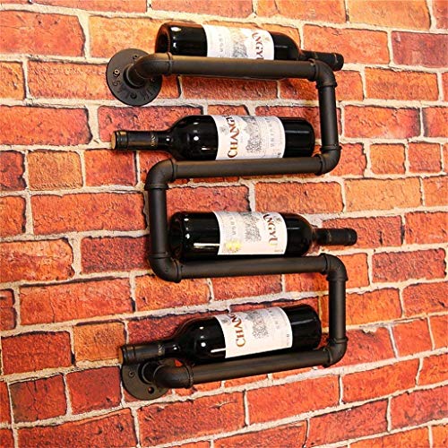 Soporte vintage para botellas de vino para montaje en pared miniatura 5