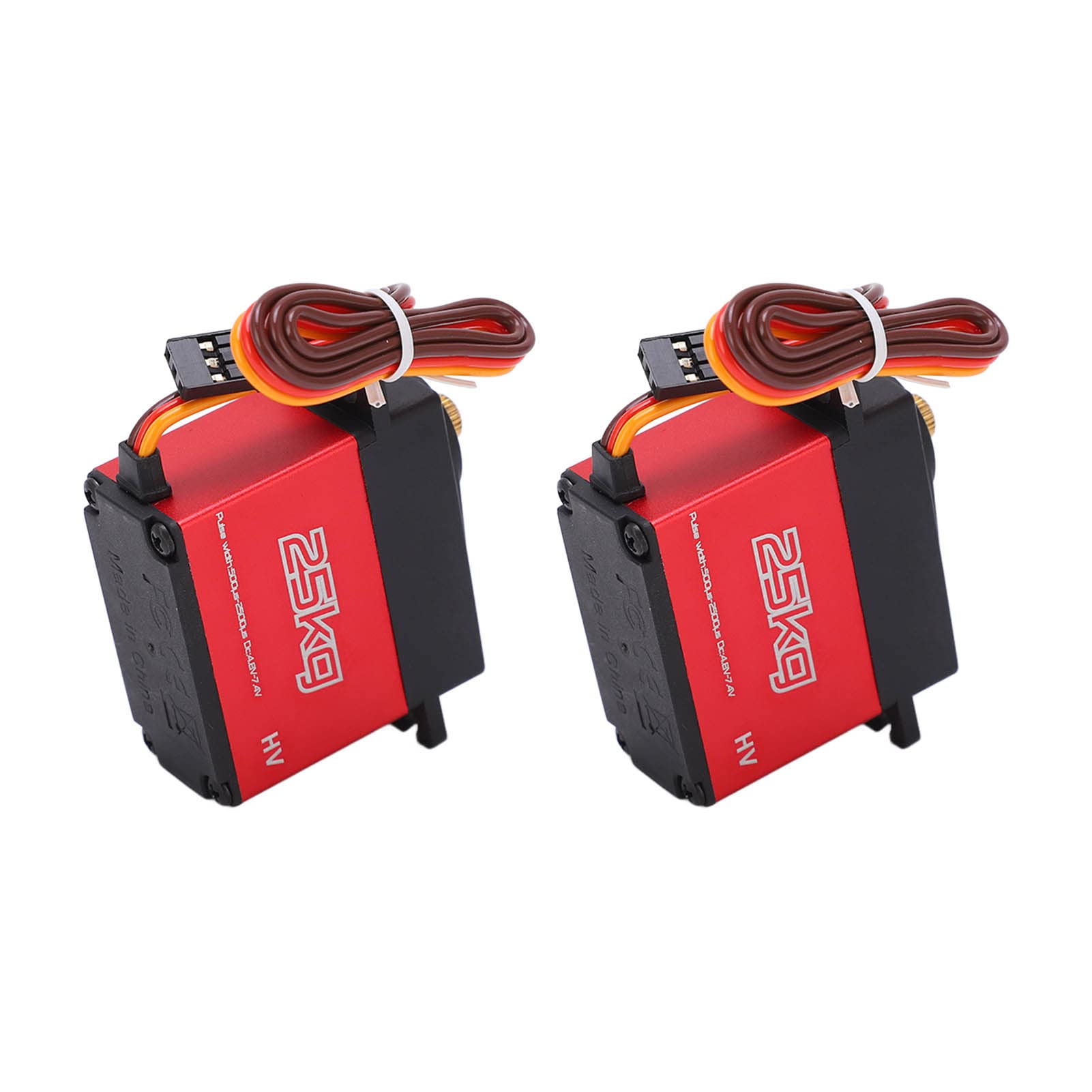 Servo digital de 25 kg con alto par de torsión y engranaje de dirección totalmente metálico, servo digital RC impermeable con brazo de servo de 25T para coches RC 1:10 1:8