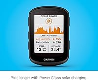 Vista 4 de Garmin Edge 840 Solar, Computadora de Ciclismo GPS con Carga Solar, Pantalla Táctil y Botones, Entrenamiento Adaptativo Específico, Navegación