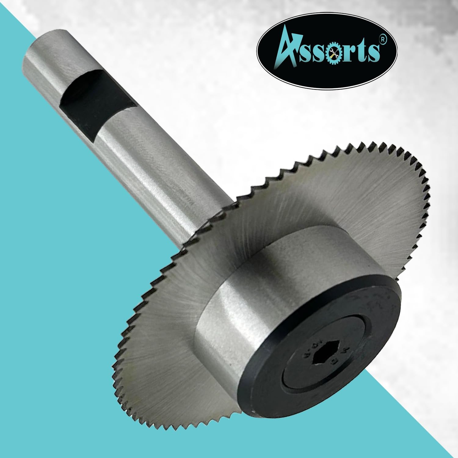 Slitting/Slotting Saw Holder with Circular Saw Blade (Straight Shank 1/2")