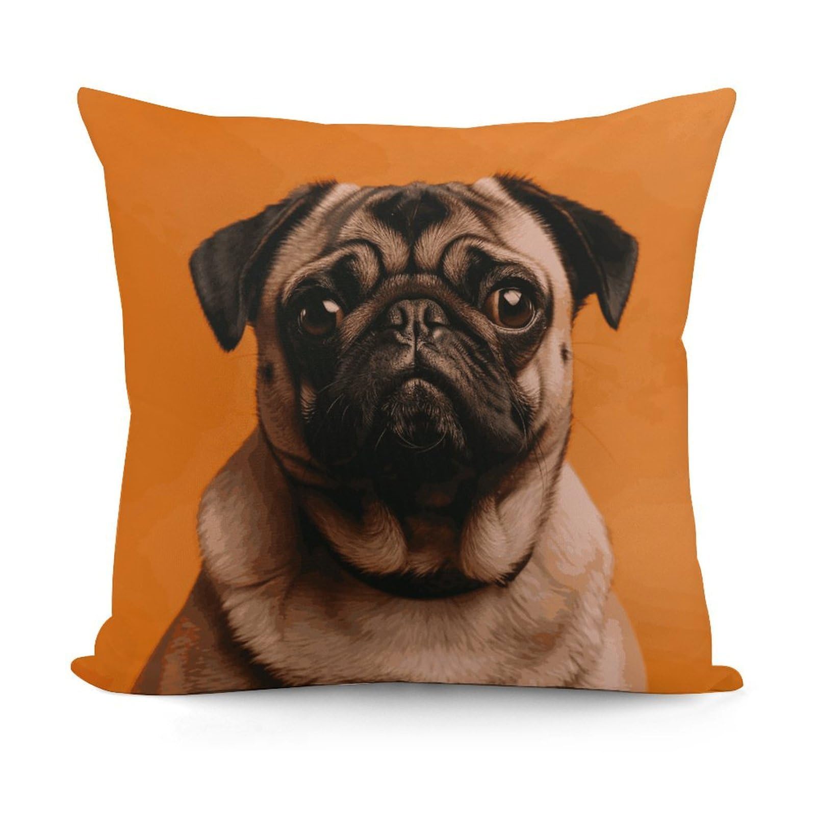 VstaDank A Pug Throw Pillow Covers 18x18 Inch Soft Couch Home Decor Cushion Cover Comfortable Plush Square Cushion Case Farmhouse Decorative Pillowcase for Living Couch
