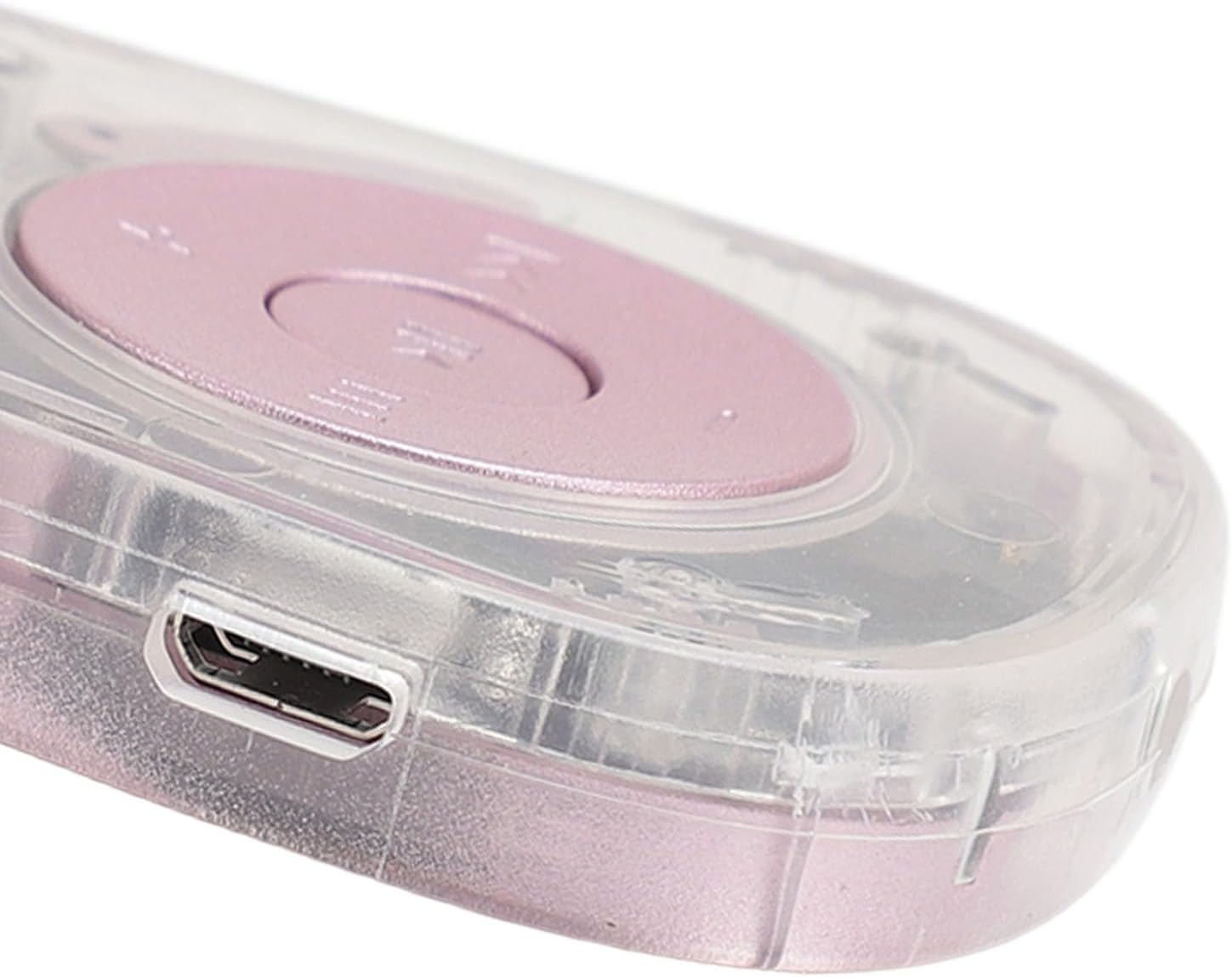 Side view of LICAEVEY MP3 MP4 Player showing a button or port
