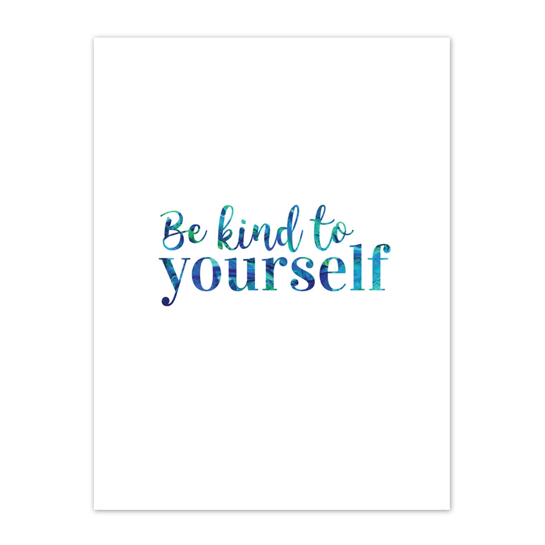 Be Kind Yourself Texture Canvas Wall Art Print