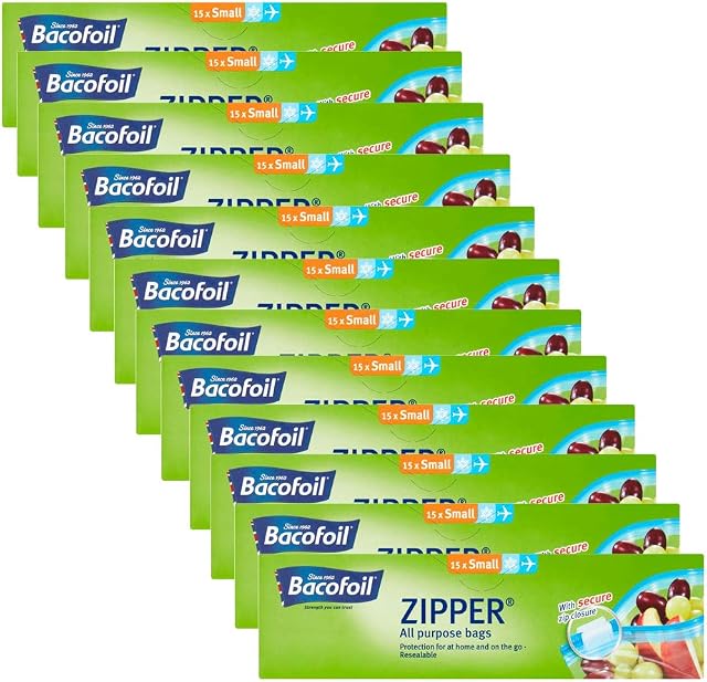 12 x 15 All Purpose Zipper Resealable Bag Small Snadwich Food Freezer Travel