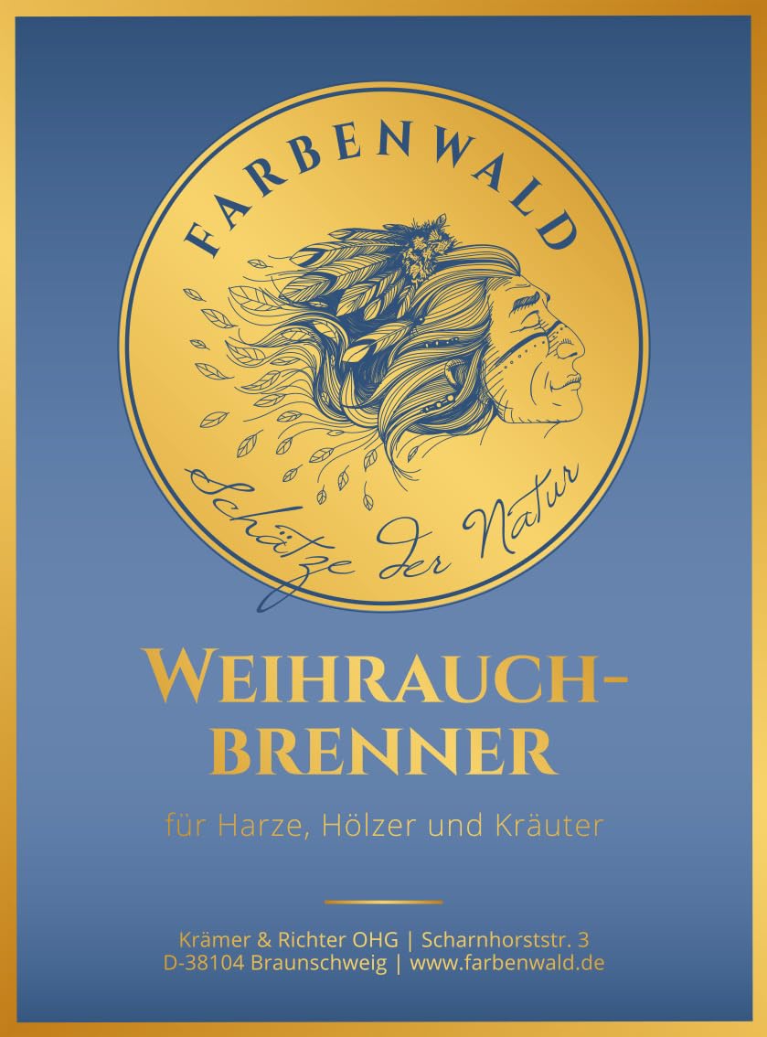 Bruciatore Incenso Farbenwald Regolabile - Per Resine, Legni E Foglie Aromatiche 988217