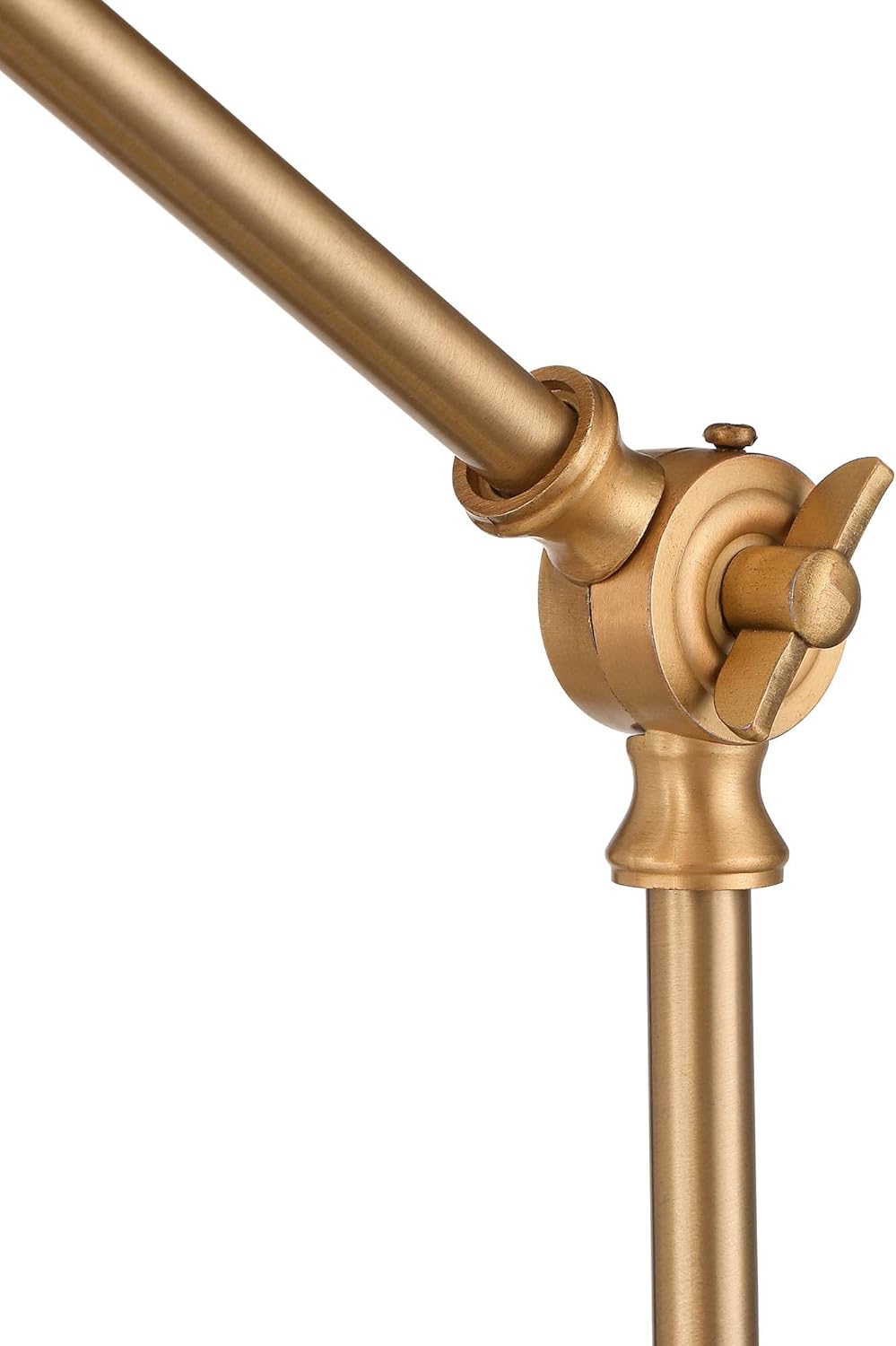 360 Lighting Sully Mid Century Modern Industrial Desk Table Lamp with USB and AC Power Outlet 23.5" High Antique Brass for Living Room Bedroom House Bedside Nightstand Home Office Reading