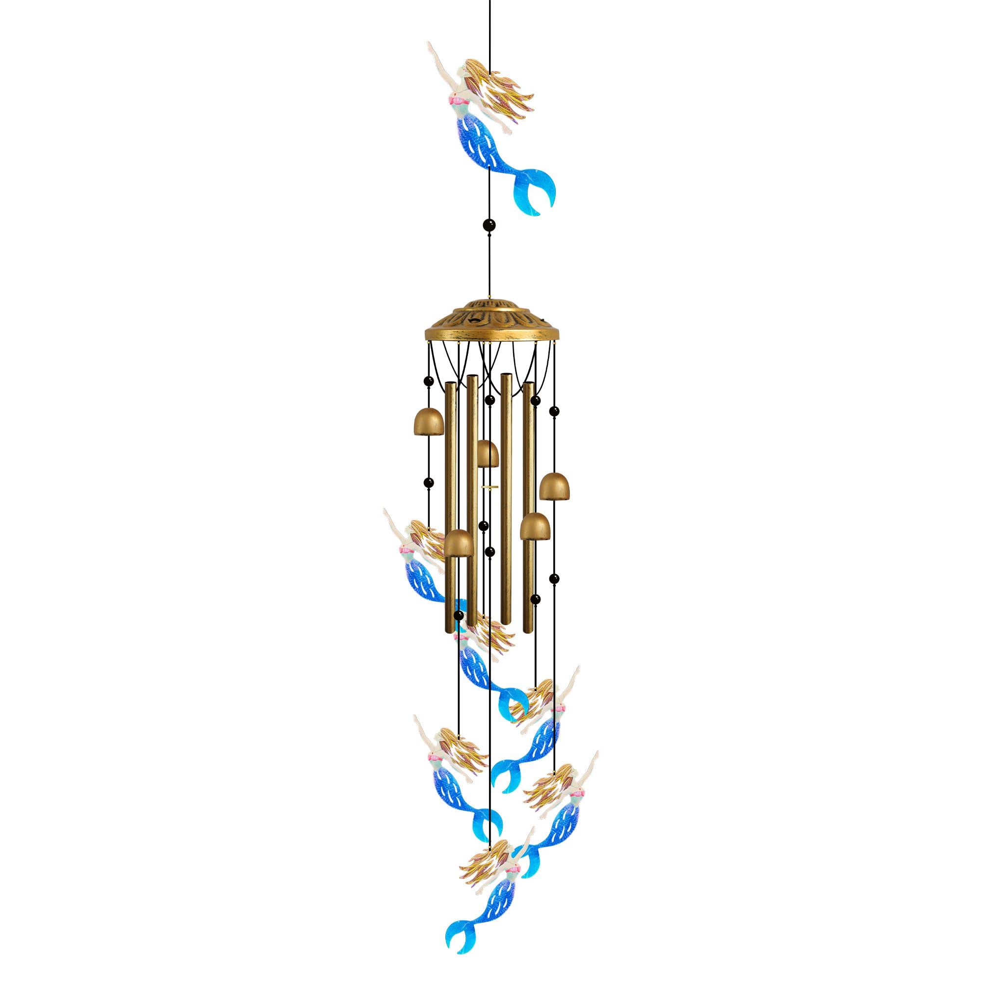 Lifemet Garden Metal Mermaid Wind Chimes for Outdoor - Hanging WindChimes Outdoor Decor for Yard Patio Porch - Ideal Memorial Birthday Festival Housewarming Gift for Women Mom โ image 1