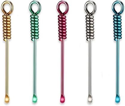 10 Pcs Mini Shovel Spoons, Portable Keychain Scoop Set for Spices, Salt, Seasonings Baking Powder