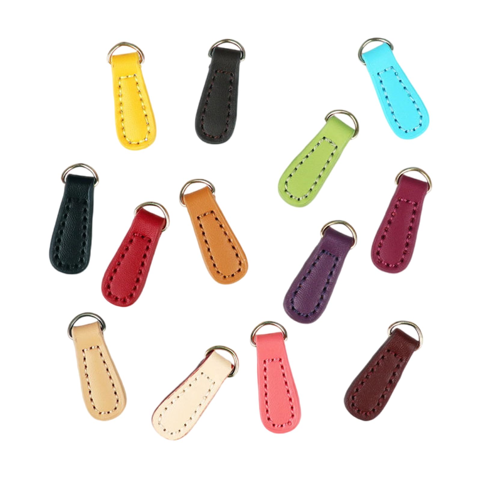 Lot de 2 tirettes de Fermeture éclair en Cuir PU pour réparation de Sacs et vêtements