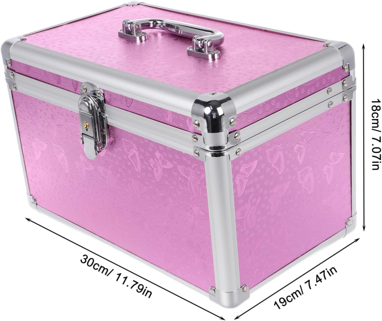Sturdy Portable Aluminum Case Decorative Storage Box for Travel Large Capacity Medicine Case Safety Clasp