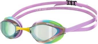 arena Python Racing Swimming Goggles for Men and Women, UV Protection, Anti-Fog, Double Strap, Mirror/Mirrorless Lens