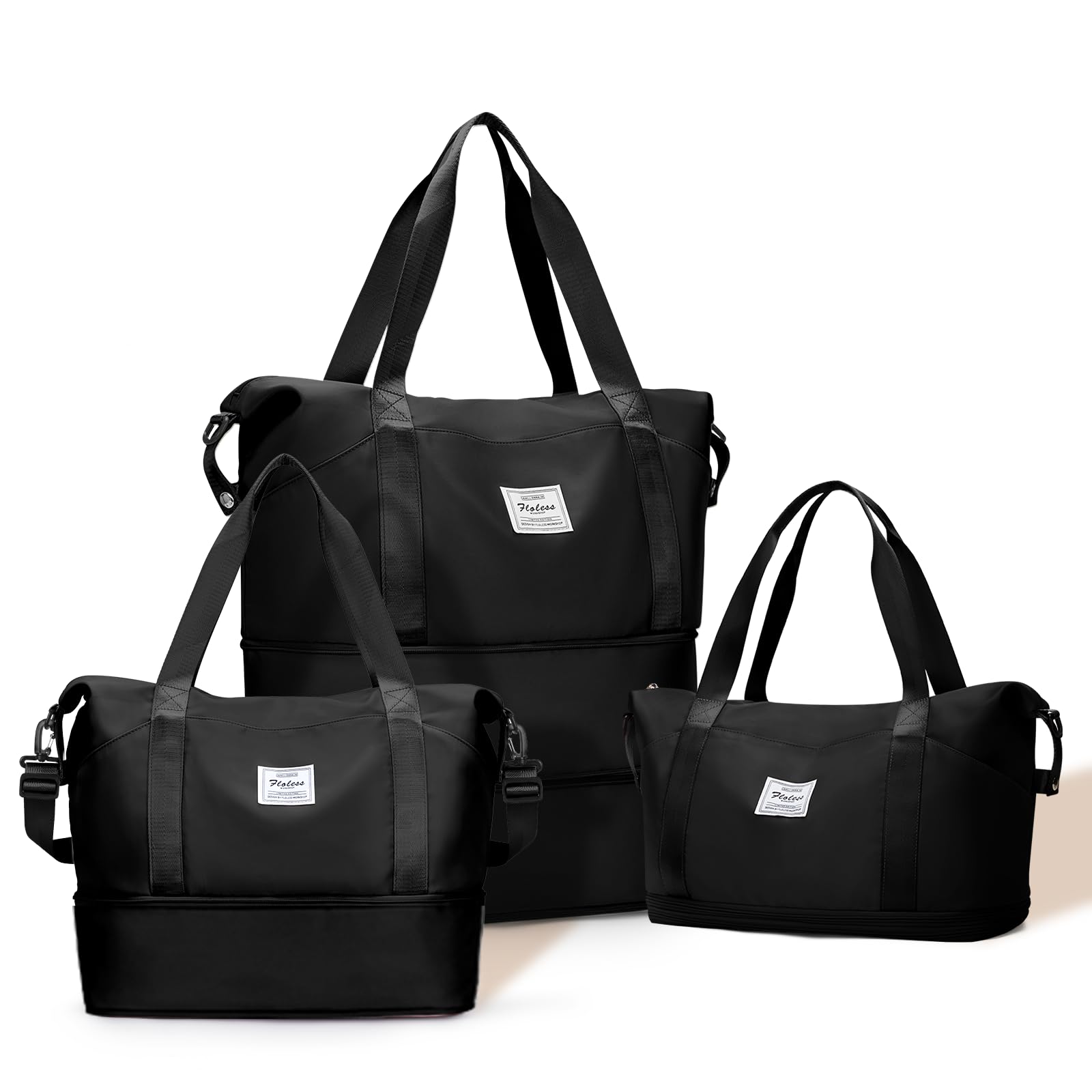 Expandable Travel Duffle Bag for Women Men, Large Gym Bag Travel Tote Bags, Waterproof Carry On Personal Item Bag Airline Approved, Workout Weekender