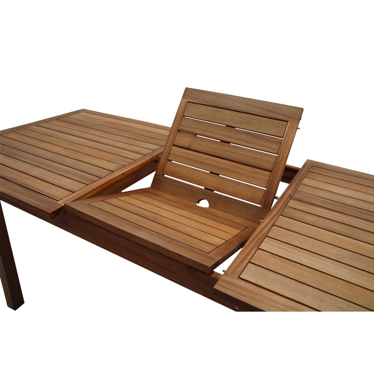 Miliboo Table de Jardin Extensible rallonges intégrées en Bois Massif L160-210 cm MAYEL