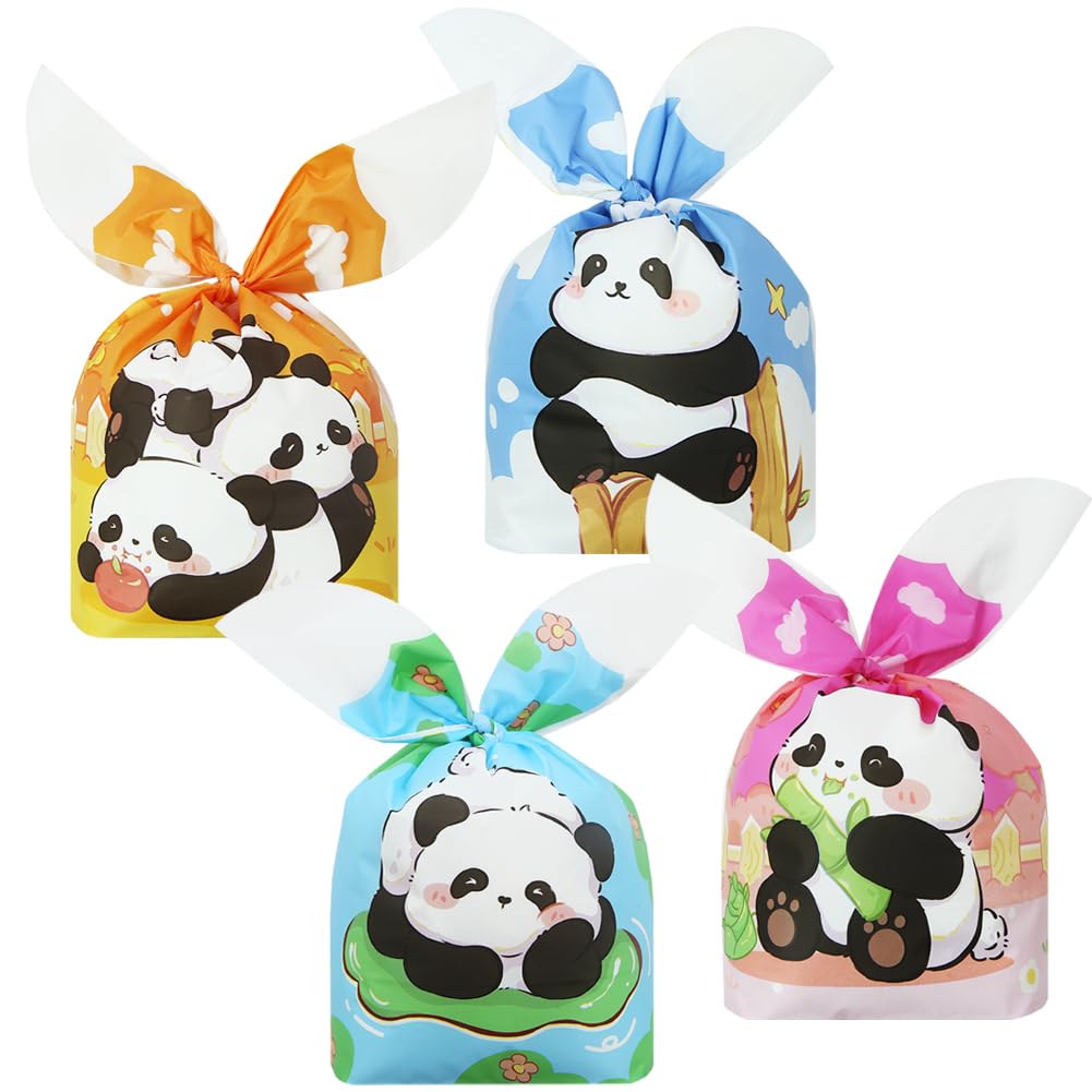 100 Sacchetti Regalo Di San Valentino In Plastica Con Simpatici Animali - 24x16 Cm Con Manici - Per Bomboniere, Caramelle, Piccoli Regali - 2