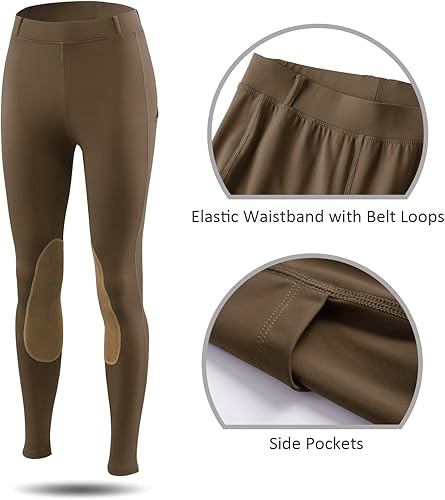 Miniatura 10 de BALEAF Mallas de equitación para mujer con agarre de silicona pantalones de equitación ecuestres mallas de escolarización con bolsillos