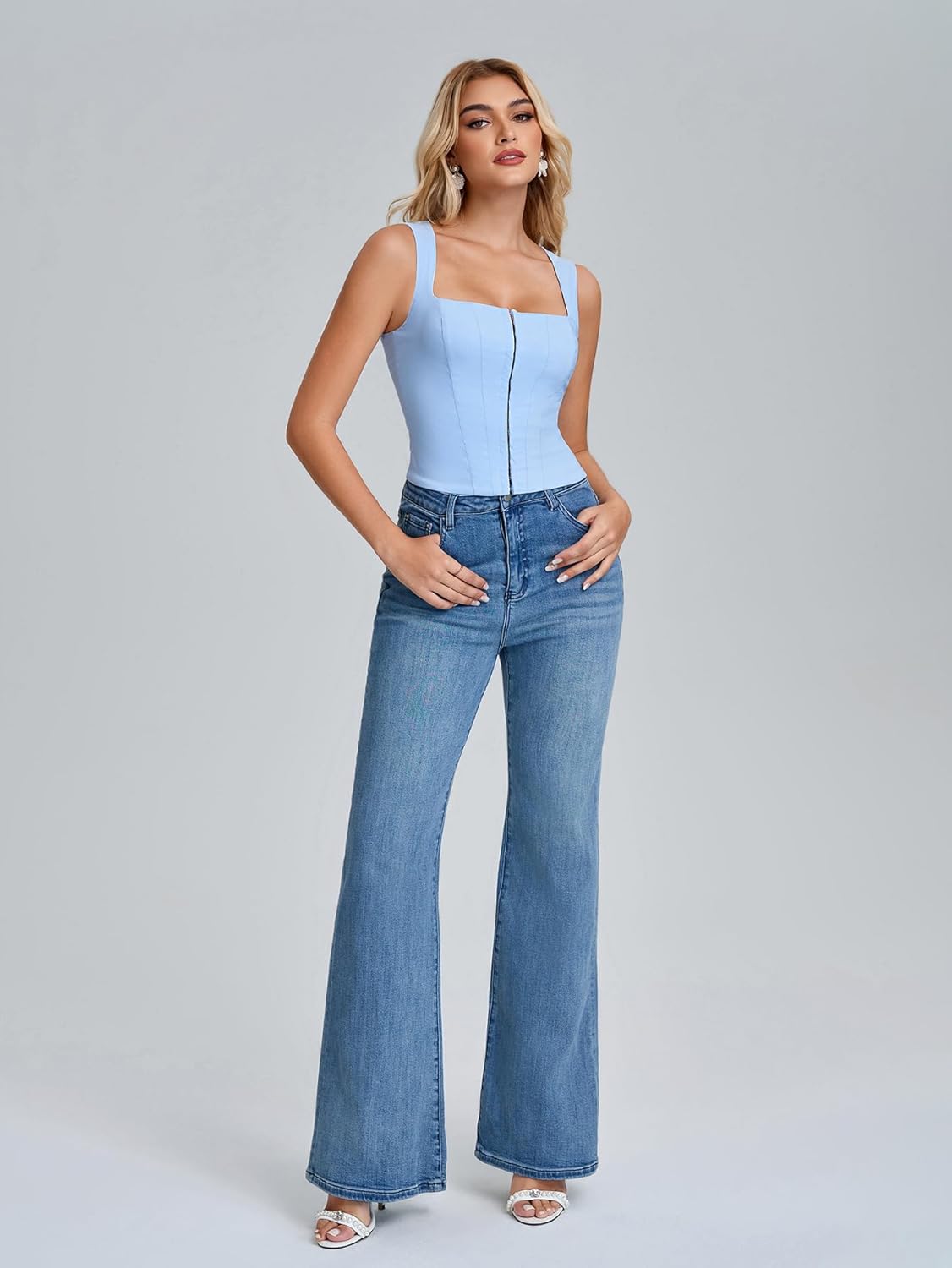 KUTUMAI Corset Tops for Women 2026 Cute Square Neck Bustier Summer Y2k Trendy Going Out Top - Image 6