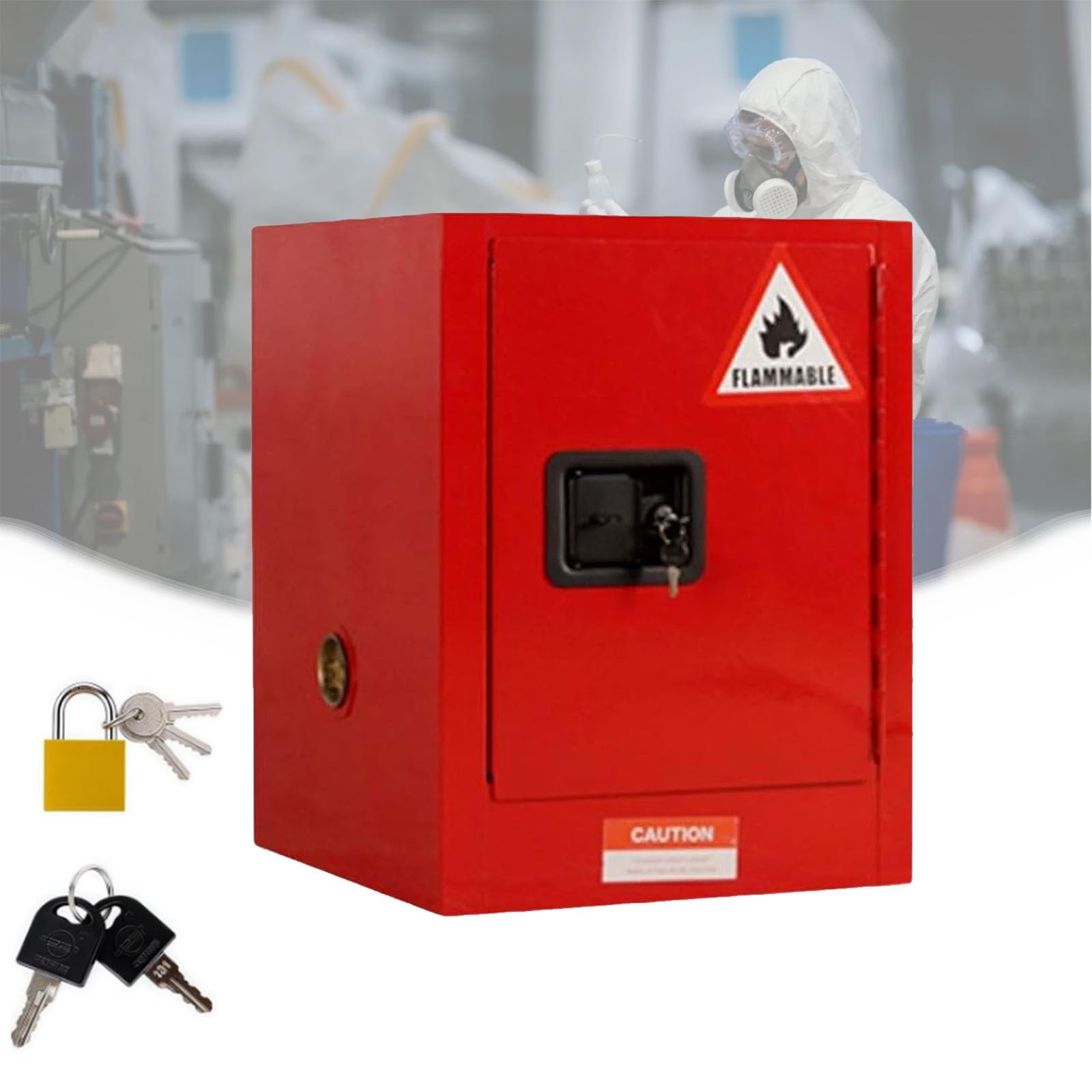 Armarios de seguridad para productos químicos, armarios de seguridad para materiales peligrosos, armarios de seguridad de acero galvanizado con estantes ajustables para uso comercial, industrial y d