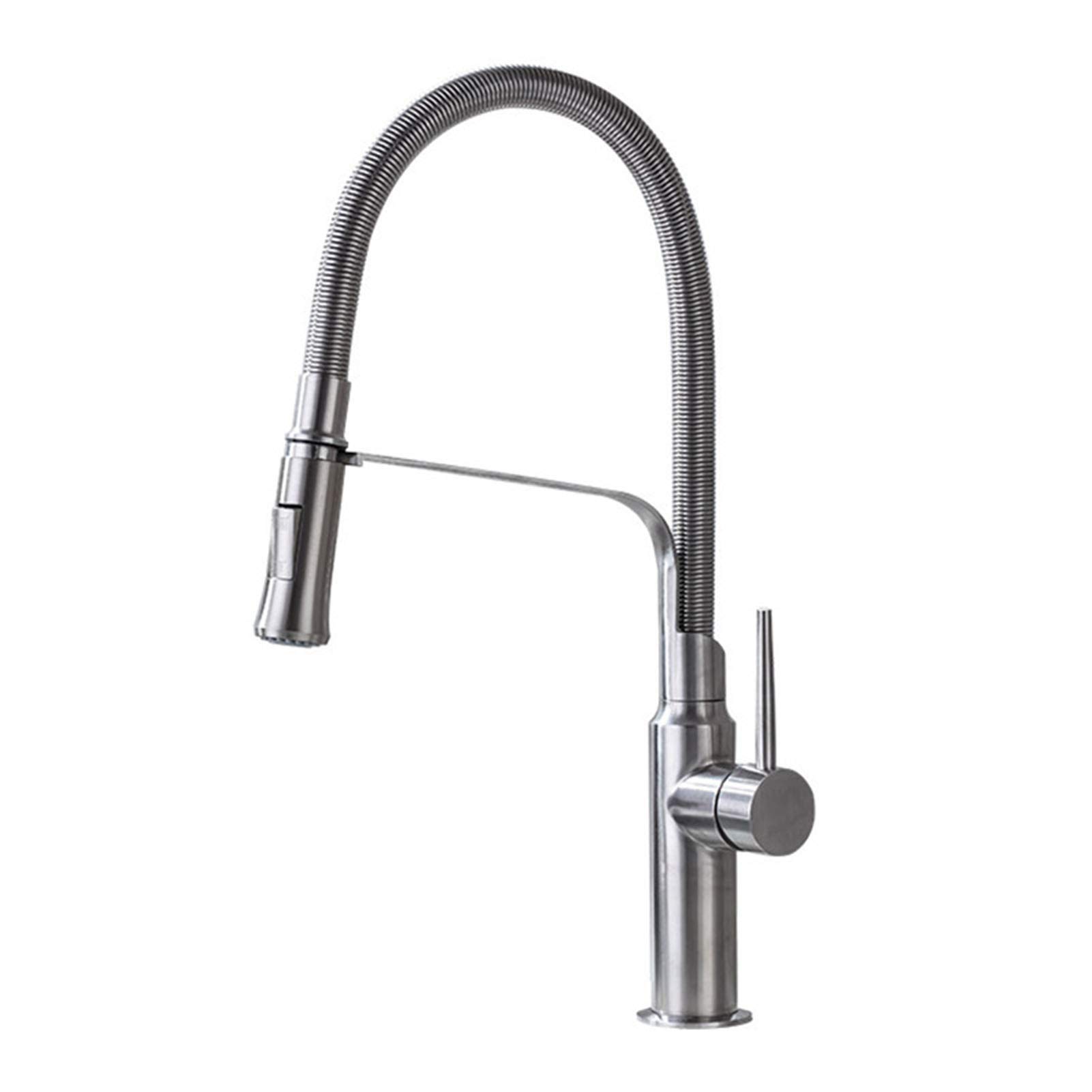 Robinet en laiton pour évier de cuisine haut de gamme avec mitigeur nickel brossé