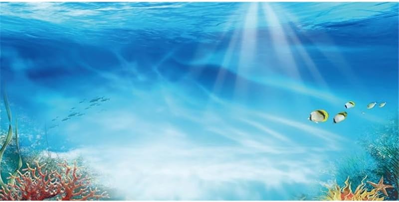 Fundo para Aquário com Coral Subaquático em Poliéster AWERT 91,44 x 45,72 cm