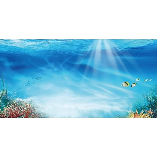 AWERT Undersea Theme Aquarium Background Colorful Coral Tropical Fish Sunshine