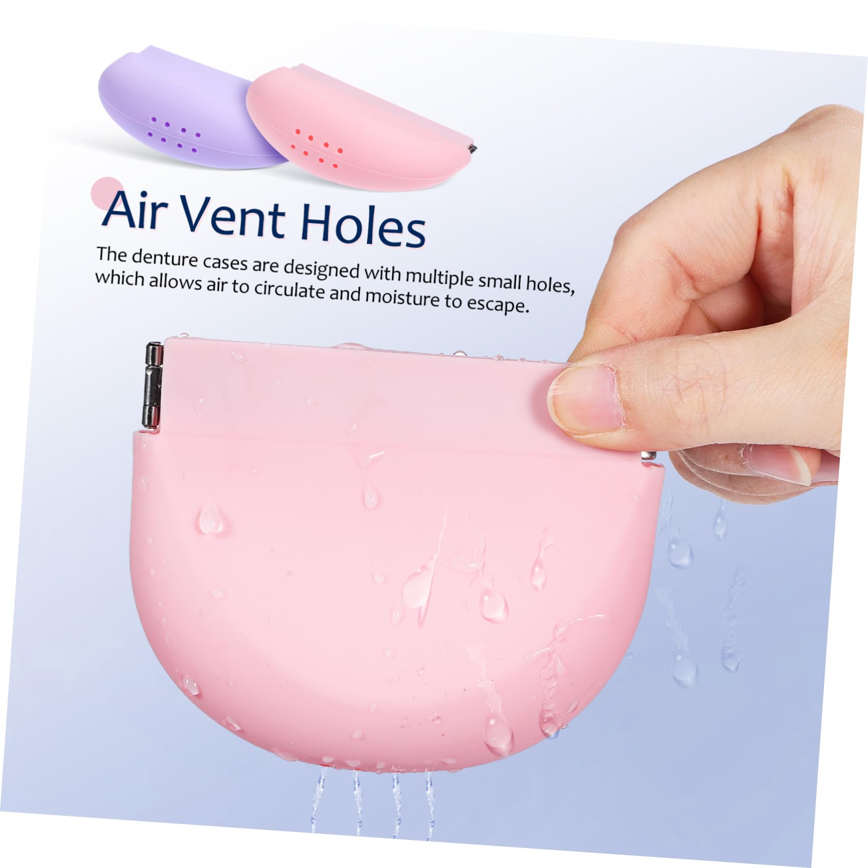 FOMIYES 4 Piezas Estuche de Retención Caja de Almacenamiento para Postizas Delgado Hermético Ventilación para Limpieza y Portabilidad