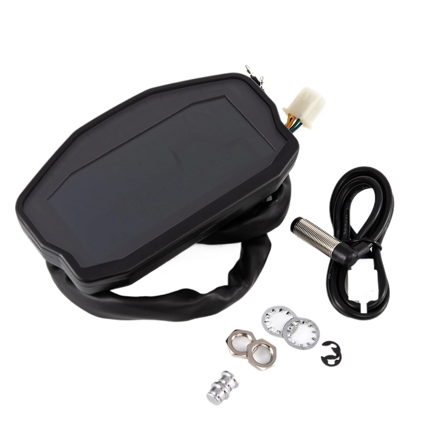 バイク メーター ユニバーサルオートバイLCDスピードメーターデジタルオドメーターバックライト1 2 4気筒用BMWに適合Honda