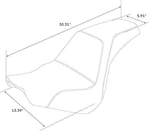 Miniatura 2 de C.C. RIDER Asiento del Conductor y Pasajero Compatible con Harley 2018-posterior Softail Street Bob FXBB Softail Estándar FXST Street Bob 114 FXBBS