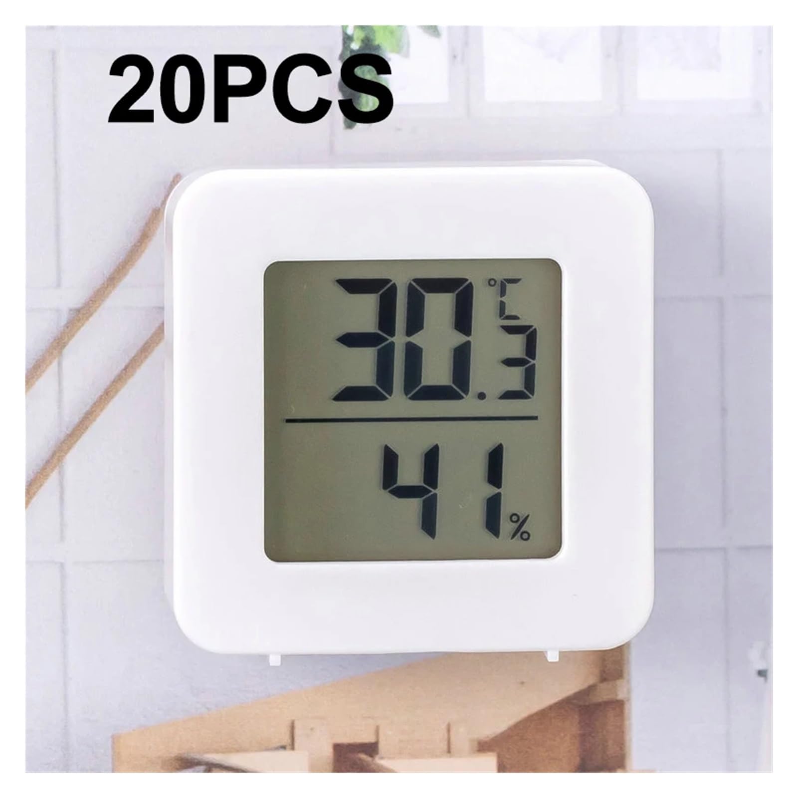 tianwandong Termometr cyfrowy LCD Higrometr do pomieszczeń Elektroniczny miernik temperatury i wilgotności Czujnik miernika Stacja pogodowa do domu(20PCS)