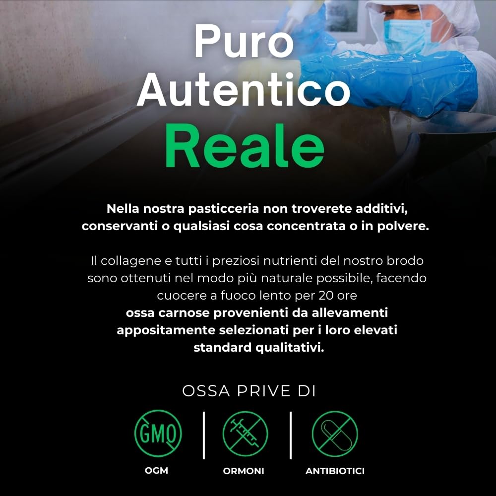 Brodo di Ossa Premium | Prodotto con Ossa di Manzo | Arricchito con Pollo, Maiale Iberico e 6 Verdure | Collagene, Proteine e Acido ialuronico | Bone Broth Naturale al 100% | 10x500ml | Mama Ana