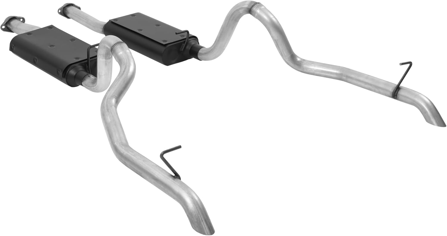Flowmaster 17106 Force II Cat-Back Exhaust Kit 2.5 Inch Aluminized Steel Compatible with 1987-1993 Ford Mustang GT 5.0L