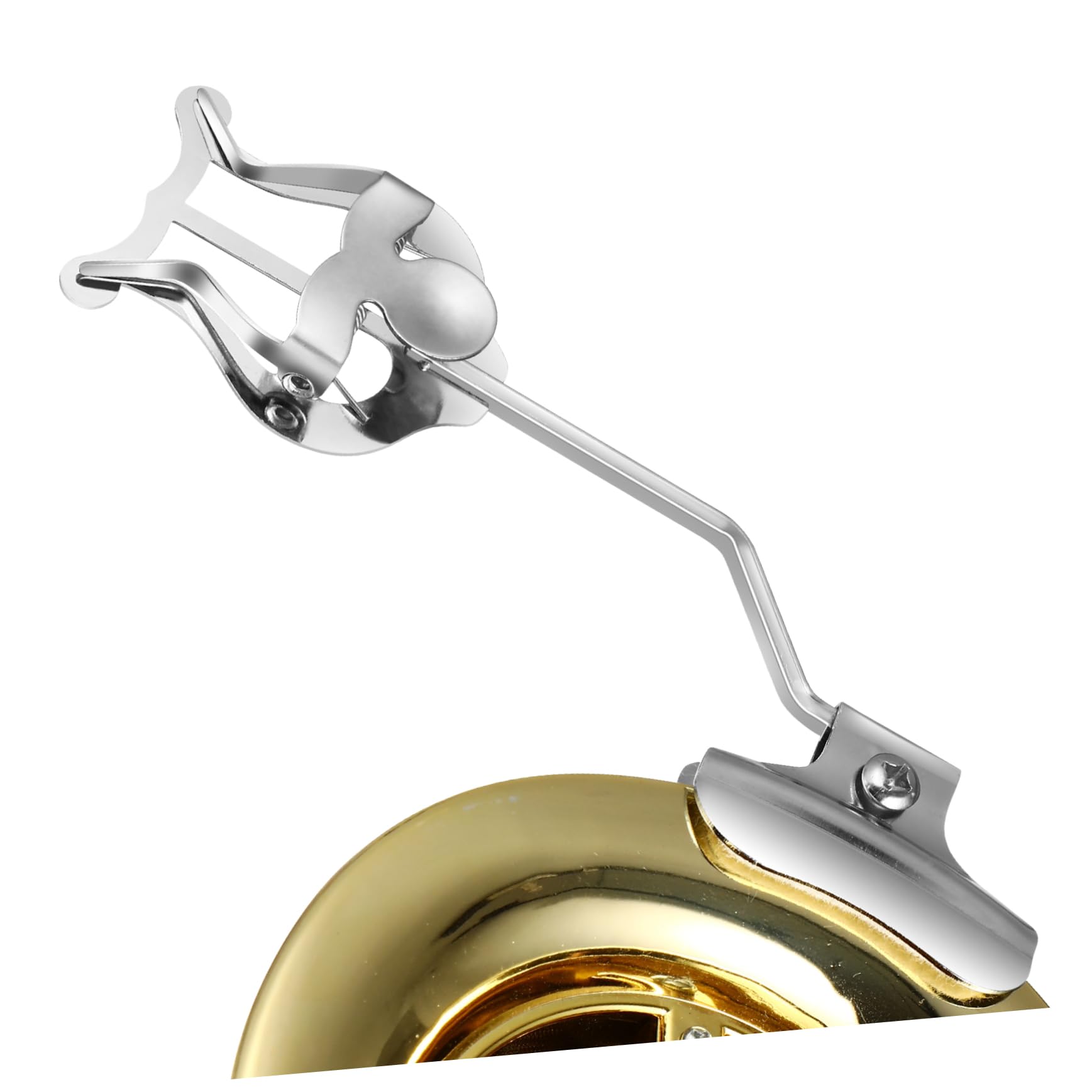 Garneck Sheet Trumpeter Lyre Sheet Music Holder Silver Trombone Sheet Music Clip Clamp Marching Stand for Trumpet Players Fits Instruments