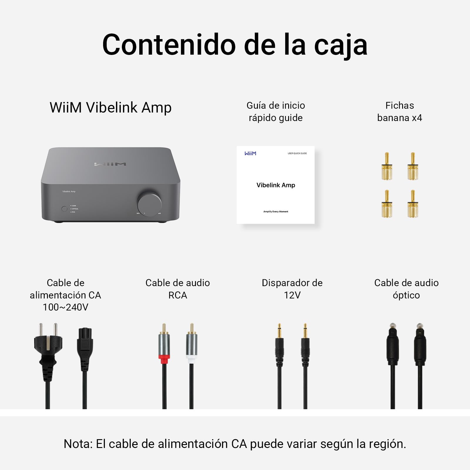 WiiM Vibelink Amp, Amplificador estéreo para Mejorar Altavoces pasivos | Mejora tus altavoces pasivos favoritos con amplificación potente de calidad audiófila y rendimiento Hi-Fi moderno