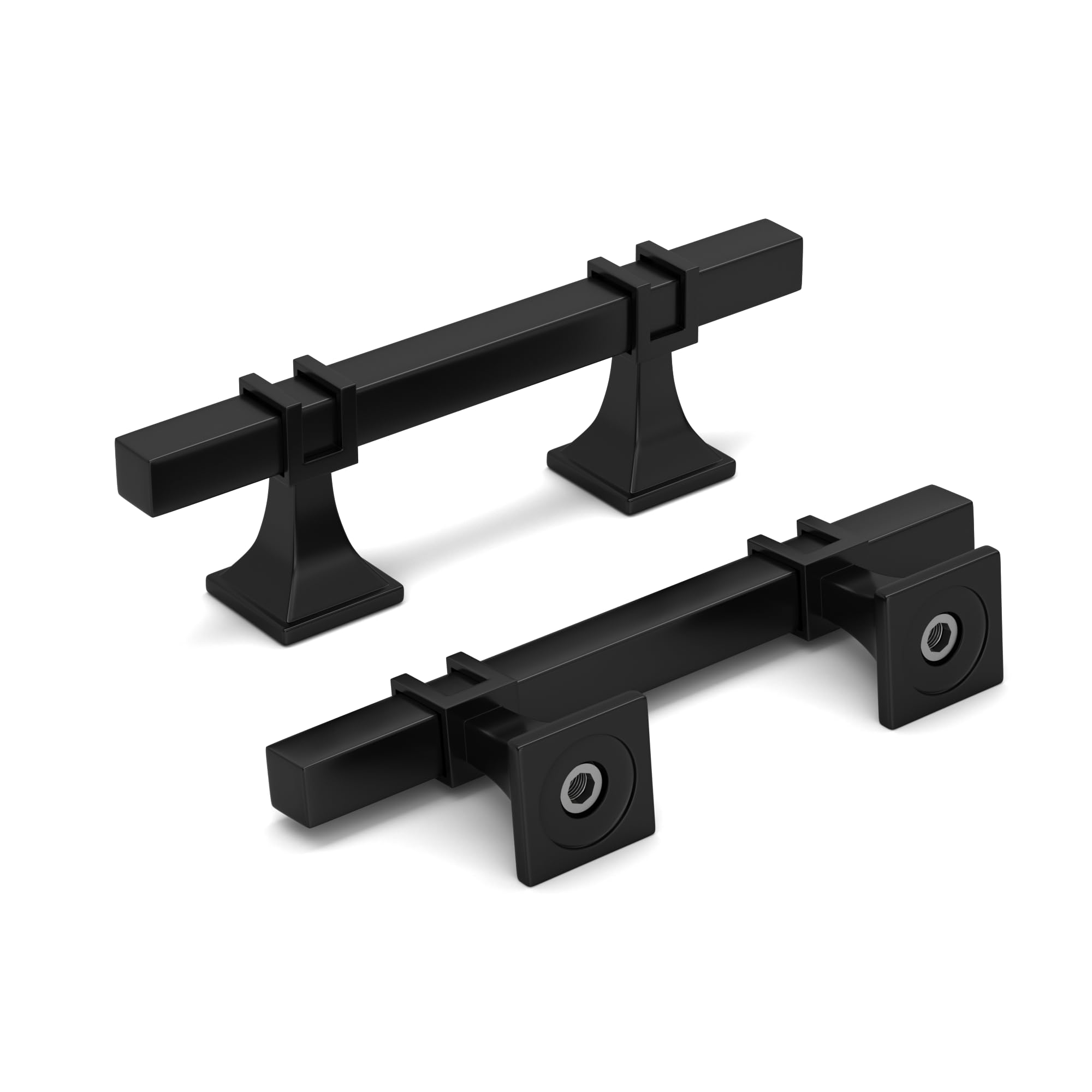 Photo 1 of homdiy 12 Pack 3 Inch(76 mm) Hole Centers Black Cabinet Pulls Matte Black Cabinet Handles Zinc Alloy Dresser Drawer Pulls Kitchen Cupboard Hardware Dresser Drawer Handles
