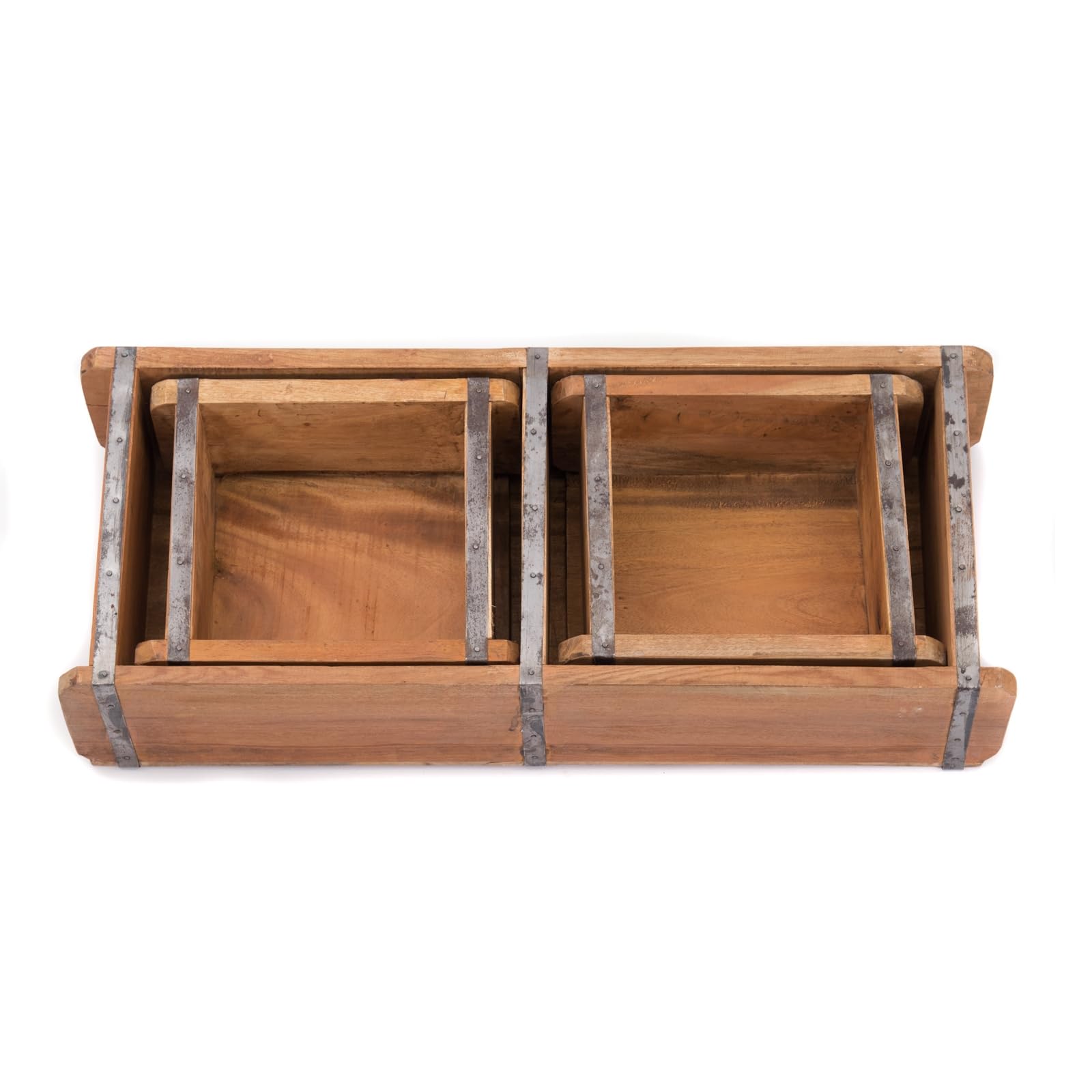 Lot De 10 Caisses Pliantes En Bois Imitation - 40x30x16 Cm - Pour Fruits, Légumes, Rangement - Polypropylène Alimentaire