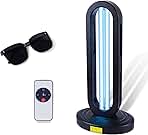 Home Disinfection Device, UV Light Sanitizer for Dust Mites,UVC Light for Room,Ultraviolet Light with 3- Speed Timing and Remote Control,38W UV Lamp for Home