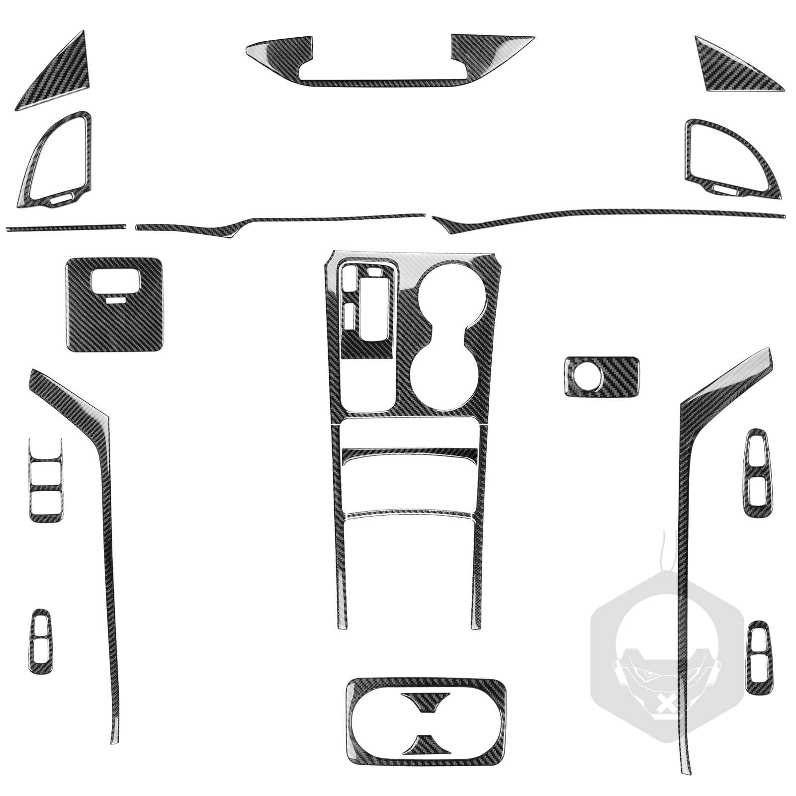 Auto Interior Decoration Decal Full Complement Sticker 25pcs Set Premium Sticker Real Quality Soft Carbon Fiber Interior Trim Accessories Compatible with Kia Stinger 2019 2020 2021 2022 2023 Black