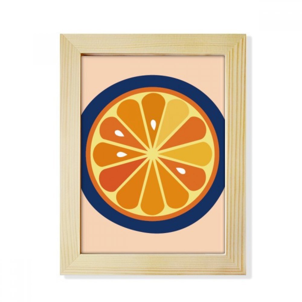 Regalo original de cuadro de madera de fruta y letra O para decorar dormitorios
