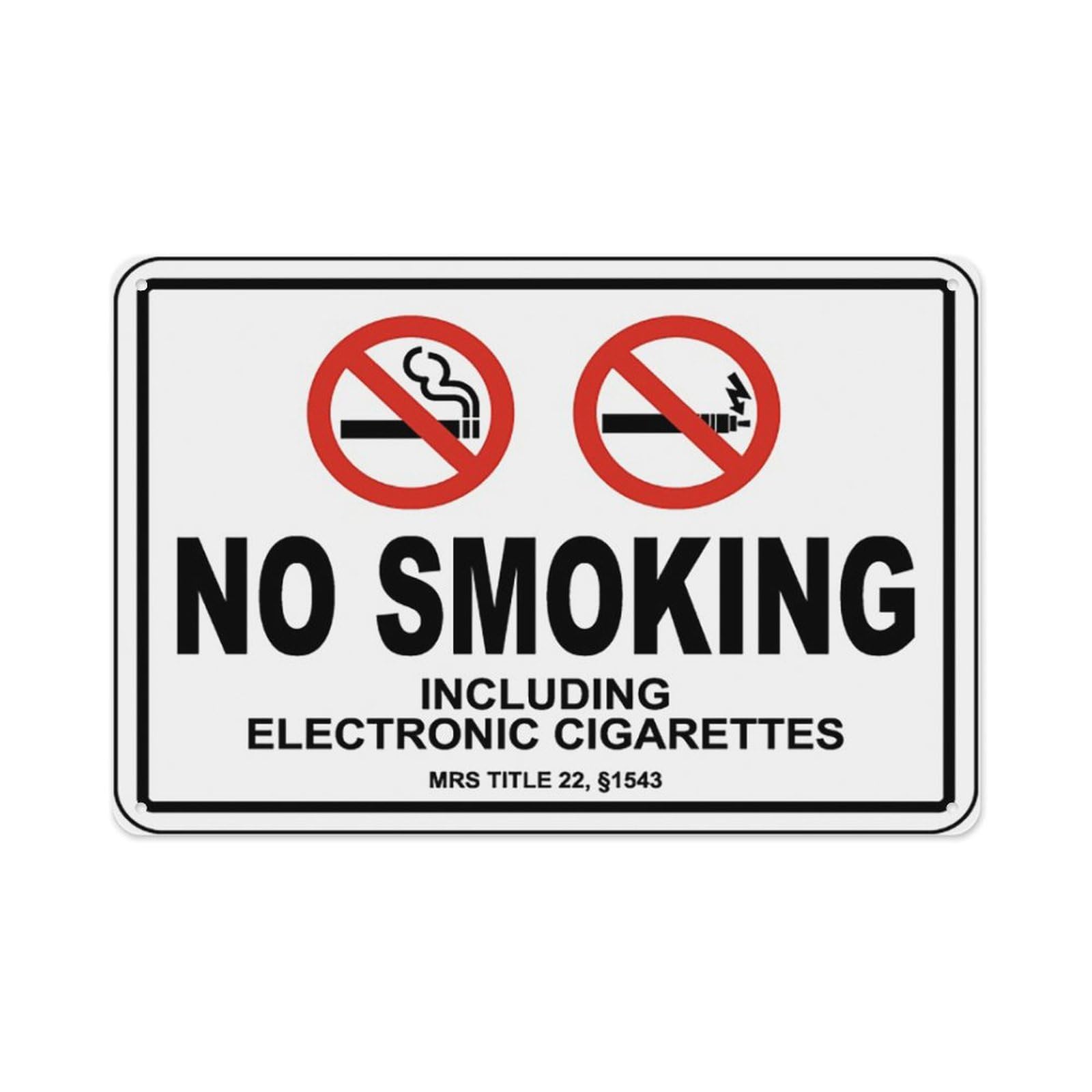 peiyeety Maine No Smoking Sign Aluminum Tin Warning Signs For Home Outdoor Garden 8X12 Inches