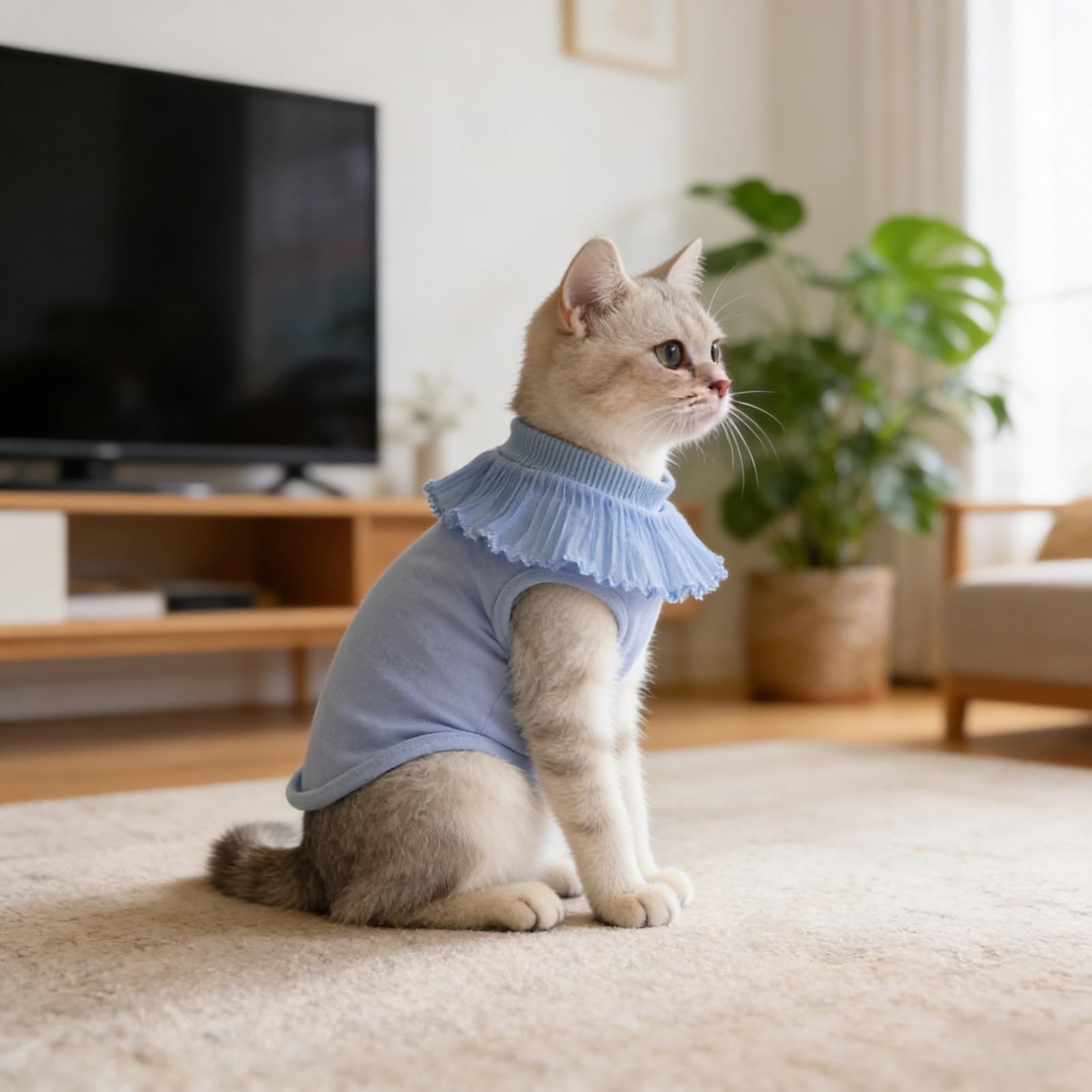 Amazon | Levemolo 猫用手術後スーツ：猫用去勢手術回復スーツ - 子猫