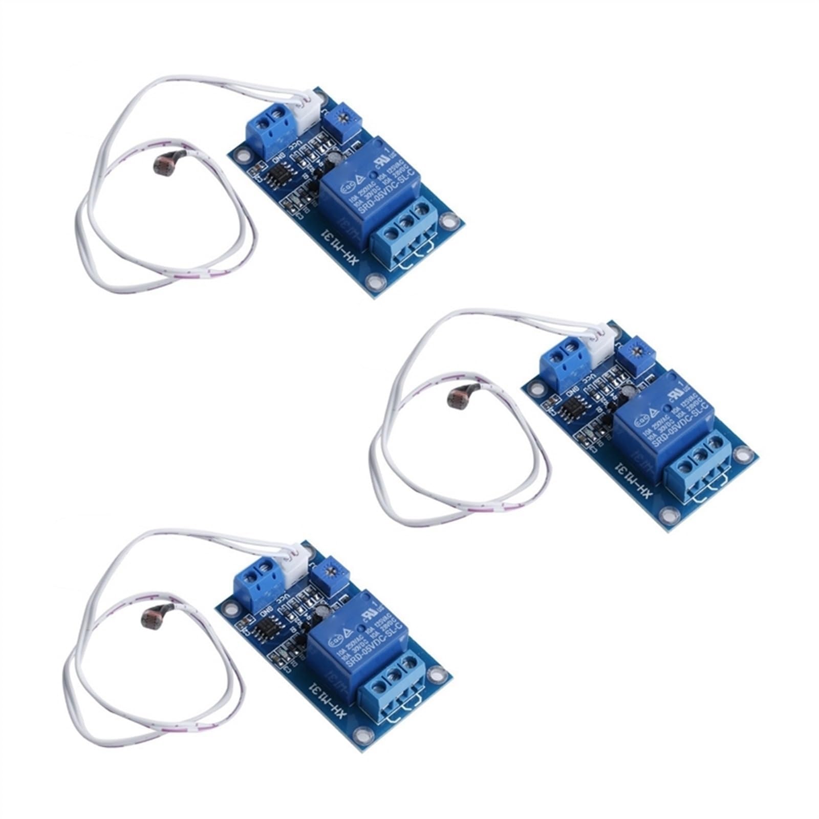 Hyujnafzr Blu 3X 12V Light Control Switch Photoresistor Relay Module Detection Sensor Xh-M131 E