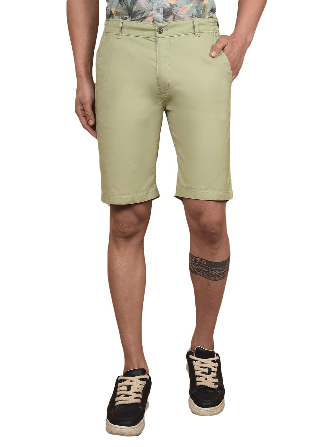 crimsoune club Men's Green Cotton Shorts-picture-28